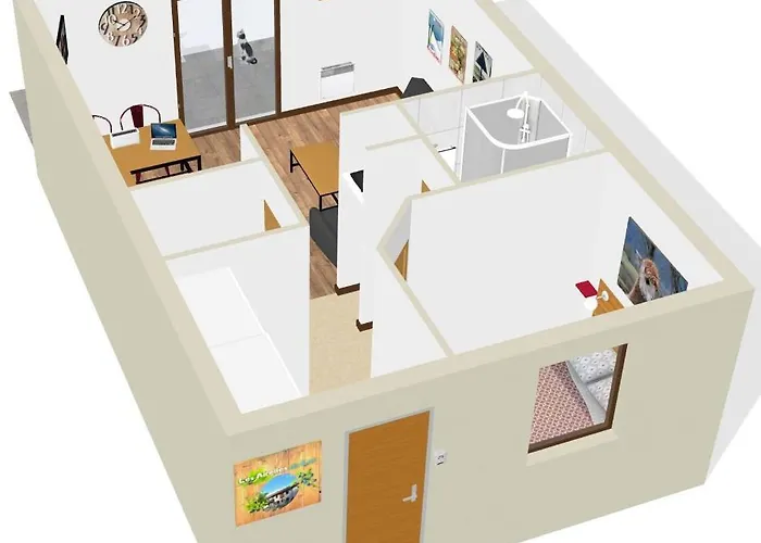 Joli 'les Airelles Du Lac' T2, Rez De Jardin, Parking Apartament